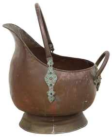 LARGE VICTORIAN COPPER COAL SCUTTLE