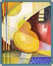 JUDY COPELAND (B.1943) WATERCOLOR PAINTING PEAR
