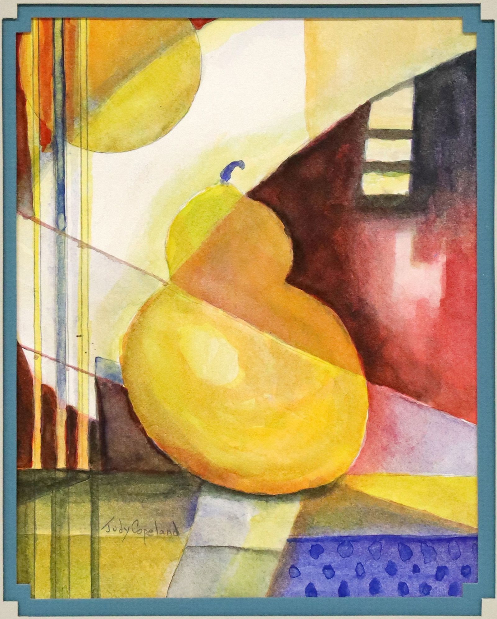 JUDY COPELAND (B.1943) WATERCOLOR PAINTING PEAR (1 of 4)