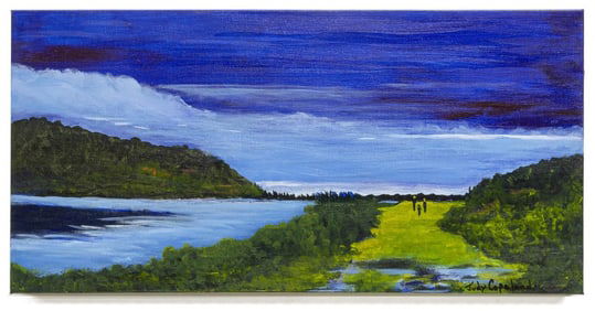JUDY COPELAND (B.1943) ACRYLIC PAINTING OF IRELAND