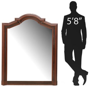 ITALIAN ROSEWOOD & MAHOGANY WALL MIRROR, 55.5" X 43.5"