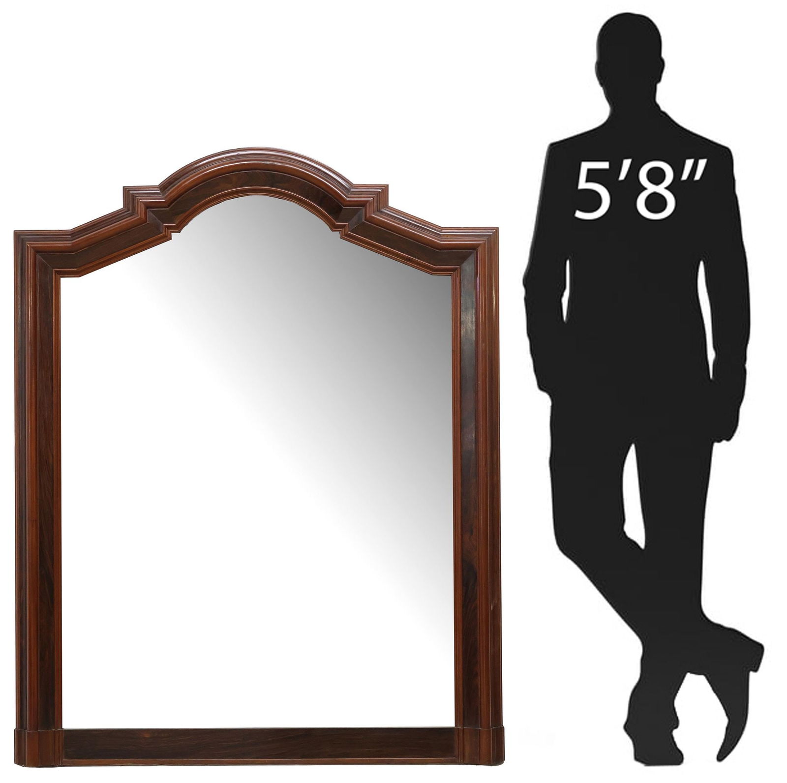 ITALIAN CARVED ROSEWOOD & MAHOGANY WALL MIRROR, 55.5" X 43.5" (1 of 4)