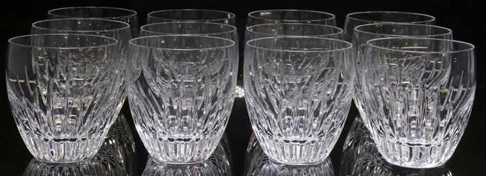(12) BACCARAT 'MESSENA' CUT CRYSTAL FLAT TUMBLERS