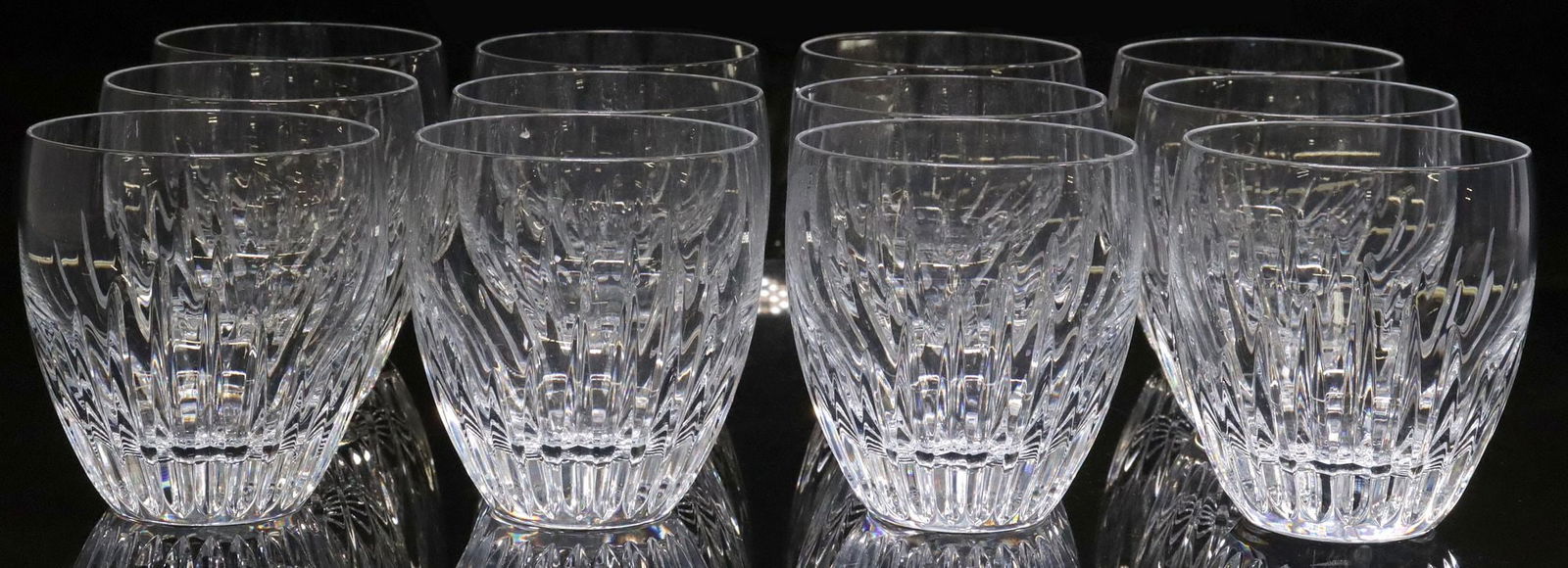 (12) BACCARAT 'MESSENA' CUT CRYSTAL FLAT TUMBLERS