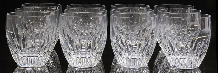 (12) BACCARAT 'MESSENA' CUT CRYSTAL FLAT TUMBLERS