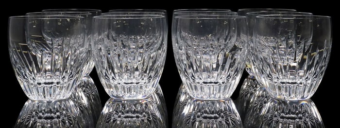 (12) BACCARAT 'MESSENA' CUT CRYSTAL FLAT TUMBLERS