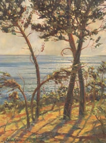 M. CARA ORCINICOFF (20TH C.) RUSSIAN SCHOOL PAINTING, COASTAL SEASCAPE