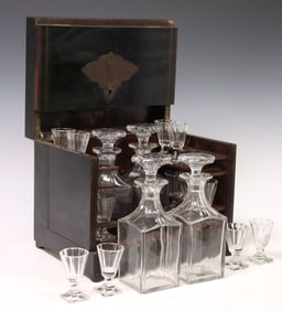FRENCH NAPOLEON III PERIOD INLAID & EBONIZED CAVE A LIQUEUR