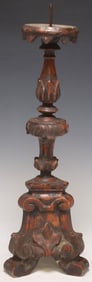 CONTINENTAL BAROQUE STYLE PAINTED CANDLE PRICKET