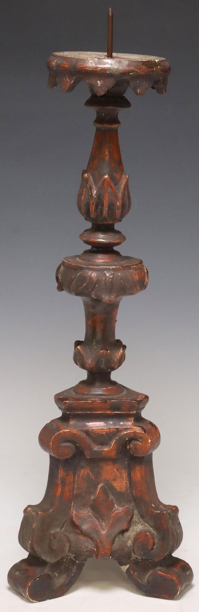 CONTINENTAL BAROQUE STYLE PAINTED CANDLE PRICKET (1 of 3)