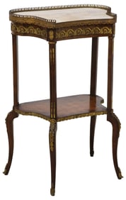 LOUIS XVI STYLE MARBLE-TOP SIDE TABLE