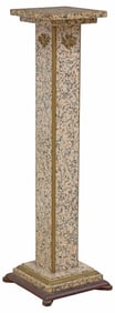 ITALIAN GILT METAL-MOUNTED GRANITE PEDESTAL/ PLANT STAND