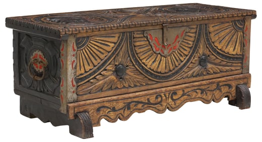 SPANISH RENAISSANCE REVIVAL CARVED COFFER