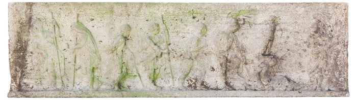 CAST STONE GREEK GODS & GODDESSES RELIEF PLAQUE