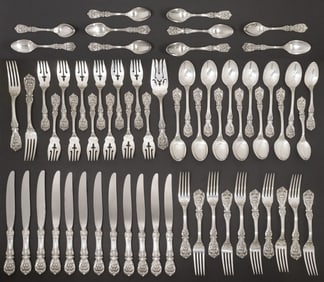 (61) REED & BARTON 'FRANCIS I' STERLING SILVER FLATWARE SERVICE FOR 12