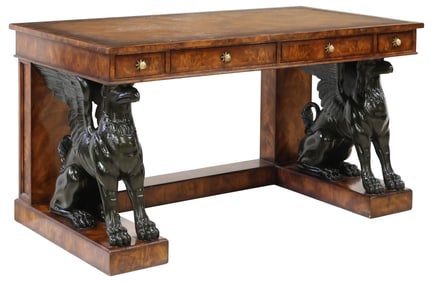 THEODORE ALEXANDER RESTAURATION STYLE GRIFFIN WRITING TABLE