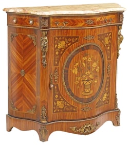 NAPOLEON III STYLE MARQUETRY CONSOLE CABINET