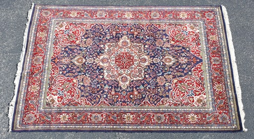 HAND-TIED PERSIAN SAROUK RUG, 7'9" X 5'5"