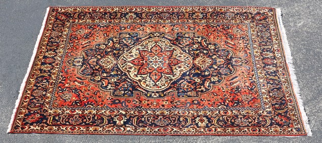 HAND-TIED PERSIAN WOOL BAKHTIARI RUG, 10'4" X 7'2"
