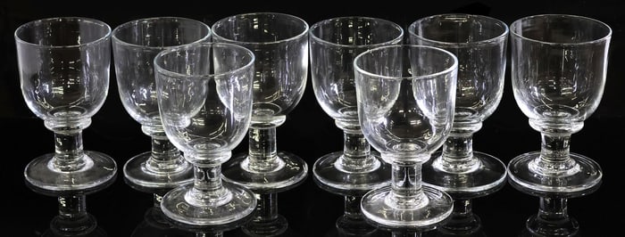 (8) SIMON PIERCE 'ESSEX' CRYSTAL WATER GOBLETS