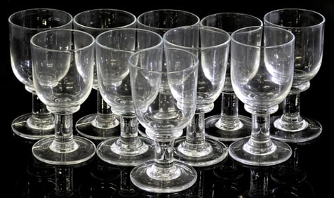 (10) SIMON PIERCE 'ESSEX' CRYSTAL CLARET WINE GLASSES