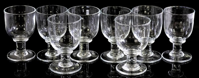 (8) SIMON PIERCE 'ESSEX' CRYSTAL WATER GOBLETS