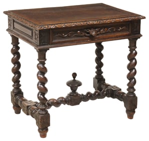 FRENCH LOUIS XIII STYLE OAK WRITING TABLE