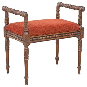 LOUIS XVI STYLE MAHOGANY VANITY BENCH