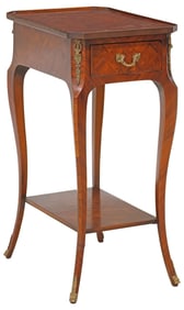 TRANSITIONAL STYLE PARQUETRY SIDE TABLE