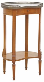 FRENCH LOUIS XVI STYLE MARBLE-TOP SIDE TABLE