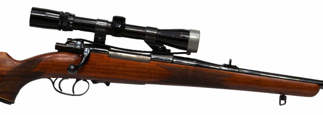 SAKO FOREST .308 RIFLE, BUSHNELL SCOPE: Sako, Forest Model rifle, bolt action rifle, .308 Win caliber, double set triggers, 23" barrel, checkered stock with cheek piece, sling mounts, Weaver scope mounts, mounted Bushnell Sportview 3-9 vari