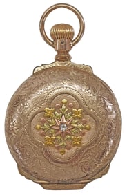 ESTATE ELGIN GOLD-FILLED HUNTER CASE POCKET WATCH