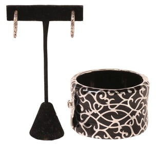 (2) ANGELIQUE DE PARIS 'DEMI JEZEBEL' BRACELET & EARRINGS