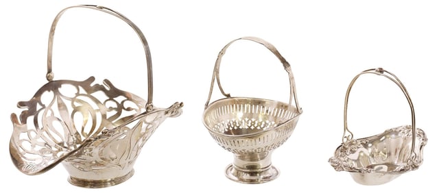 (3) AMERICAN STERLING SILVER BASKETS