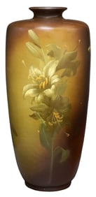 LARGE WELLER AMERICAN ARTS & CRAFTS 'LOUWELSA' POTTERY VASE, 18.5"