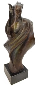 WARREN CULLAR (B.1942) BRONZE SCULPTURE 'CRYSTAL WOMAN'