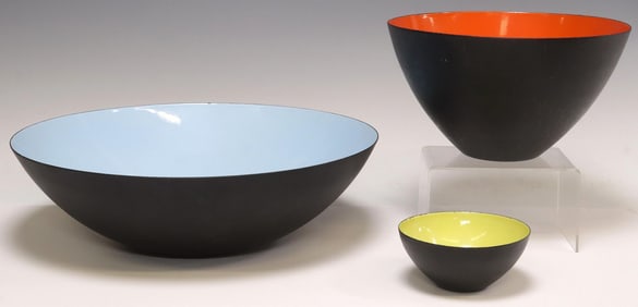 (3) DANISH MODERNIST HERBERT KRENCHEL (1922-2014) 'KRENIT' BOWLS