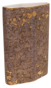 POSTMODERN HELMUT DRESLER ROSENTHAL MARBLEIZED PORCELAIN VASE