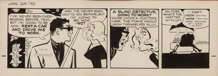 CHESTER GOULD (D.1985) DICK TRACY COMIC STRIP ART
