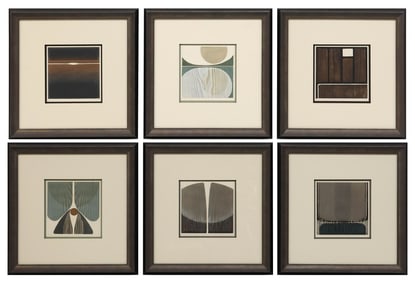 (6) ZACK BROWN (20TH C.) COLOR WOODCUTS 'MAHLER SERIES'