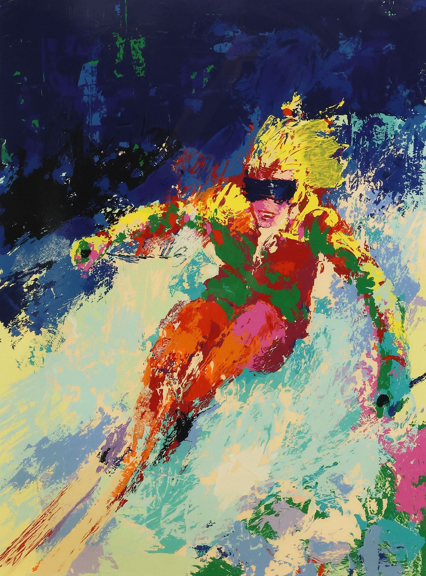LEROY NEIMAN (1921-2012) LTD ED SILKSCREEN 'LADY SKIER' (1 of 5)