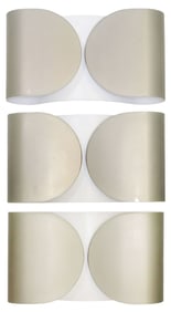 (3) AFRA & TOBIA SCARPA FOR FLOS 'FOGLIO' STEEL TWO-LIGHT SCONCES