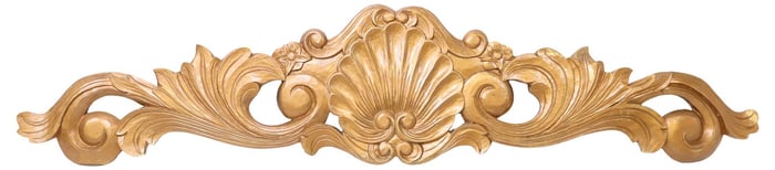ITALIAN LOUIS XV STYLE GILT-PAINTED OVERDOOR ARCHITECTURAL ELEMENT