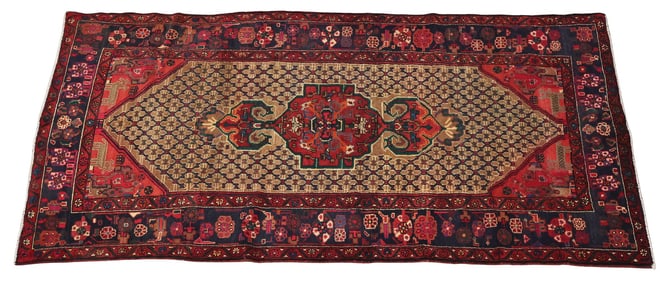HAND-TIED PERSIAN KOLYAI RUG, 9'8" X 4'9"
