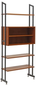 ITALIAN MID-CENTURY MODERN MODULAR TEAK BOOKCASE