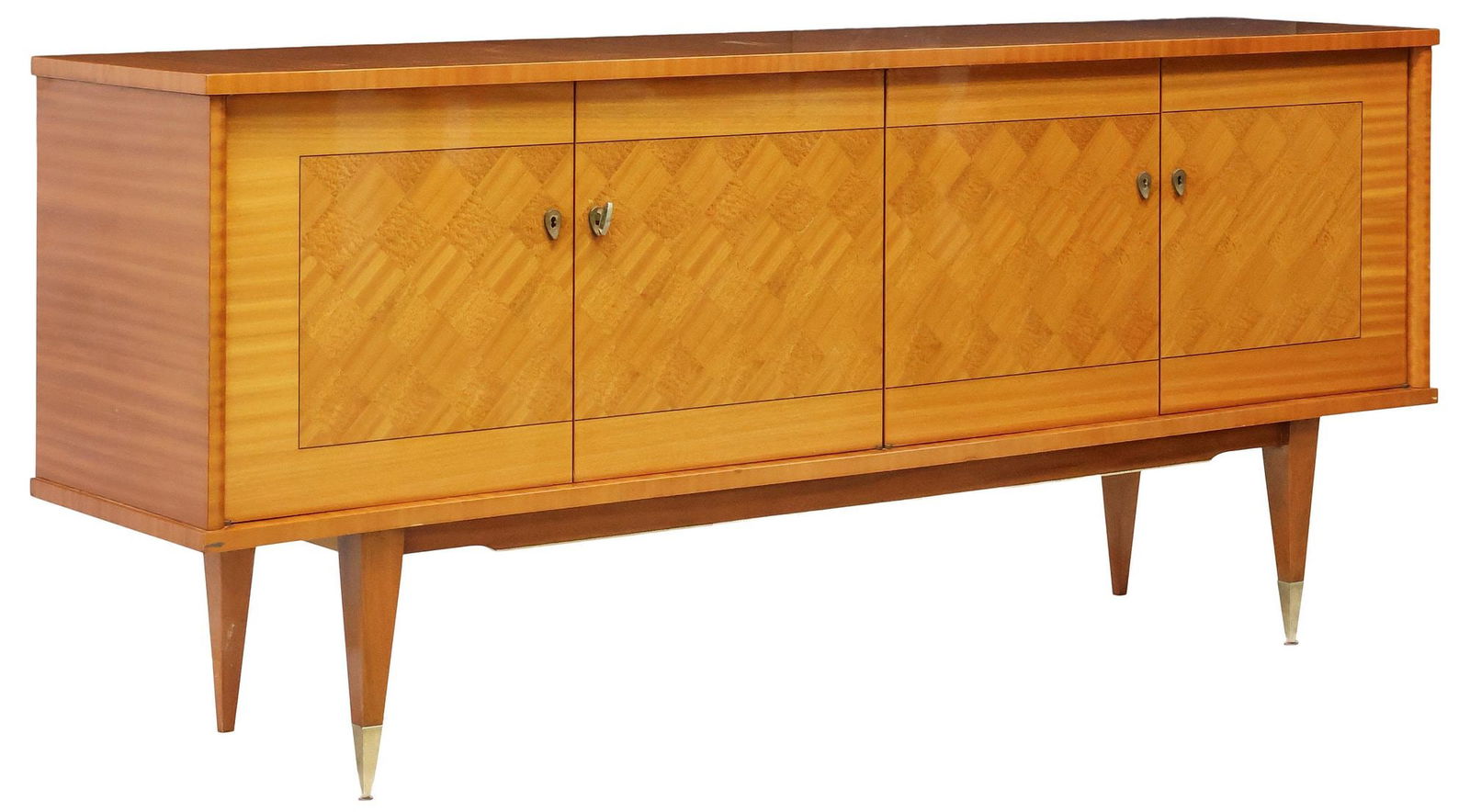 FRENCH MID-CENTURY MODERN LACQUERED PARQUETRY SIDEBOARD (1 of 6)