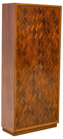 FRENCH MID-CENTURY MODERN ROSEWOOD PARQUETRY CABINET