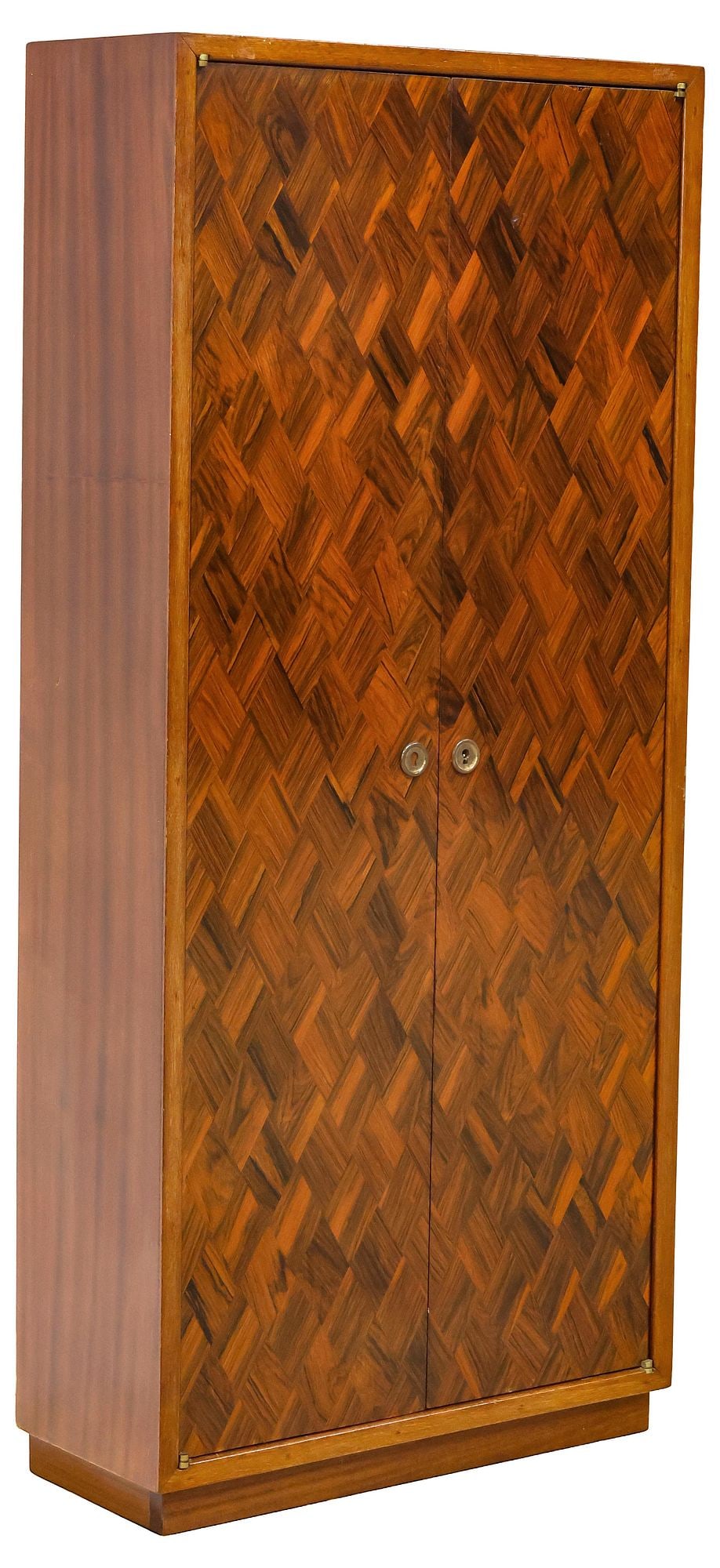 FRENCH MID-CENTURY MODERN ROSEWOOD PARQUETRY CABINET (1 of 5)