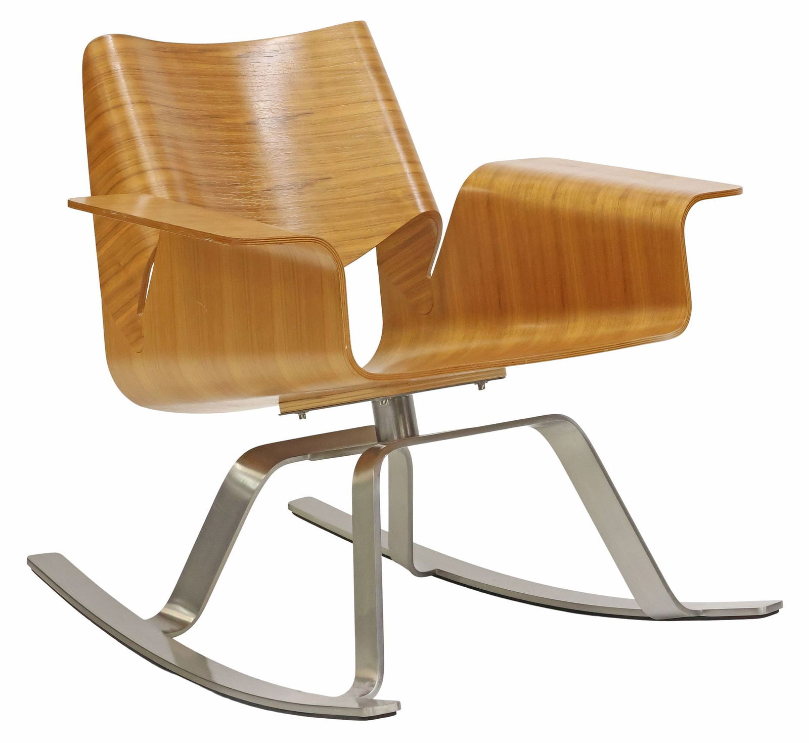 CONTEMPORARY BLU DOT 'BUTTERCUP' BENTWOOD ROCKING CHAIR (1 of 4)