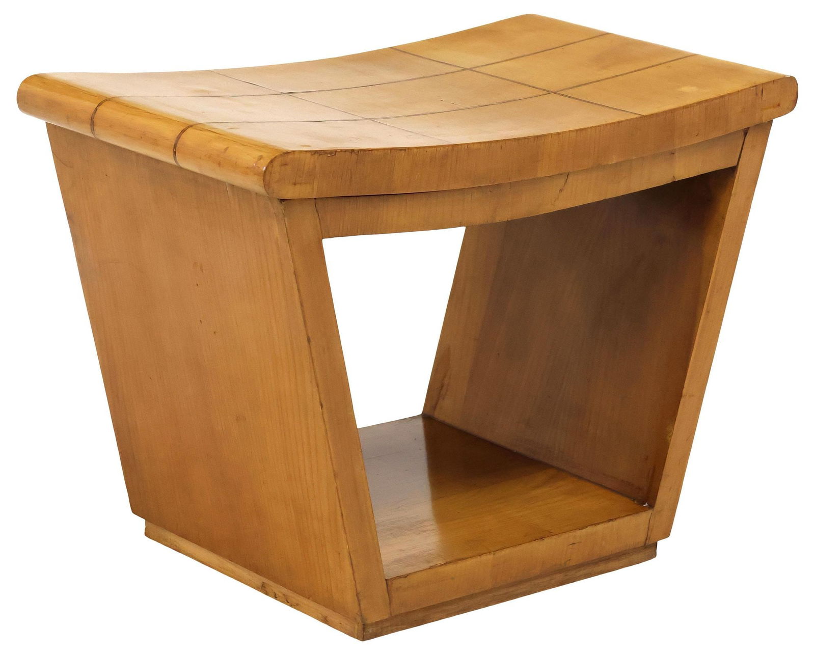 ART DECO PERIOD CURVED STOOL (1 of 3)